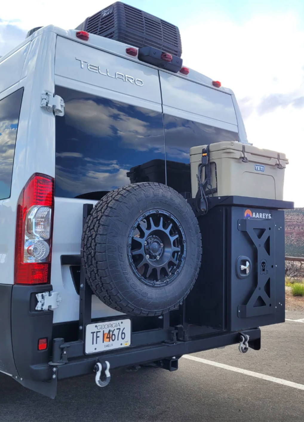 van equipped with aareys swing arm bumper